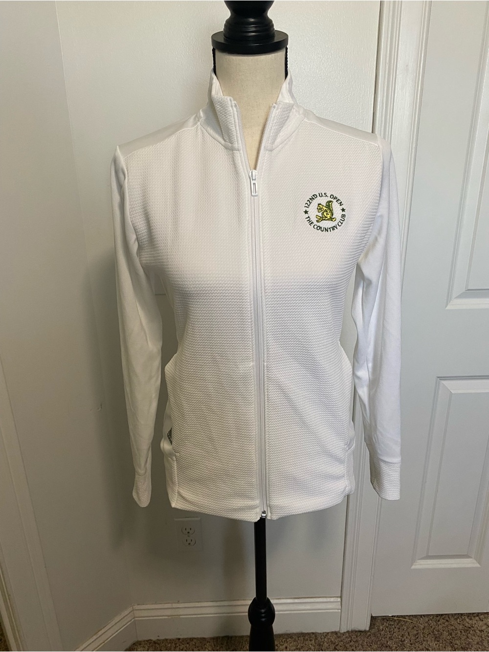 122nd US Open Adidas White Full-Zip Performance Jacket